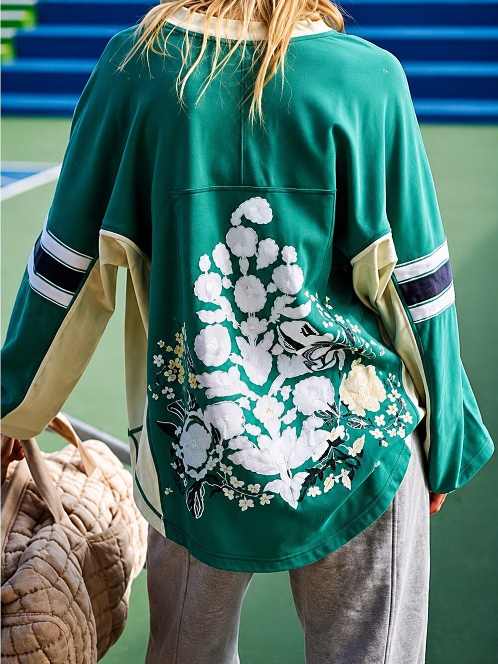 Free People Rugby Ready Washed Logo Layer